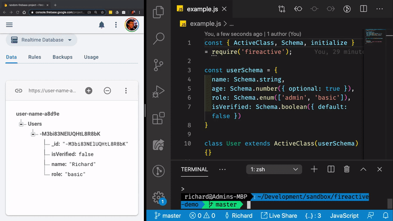 Fireactive Realtime Syncing